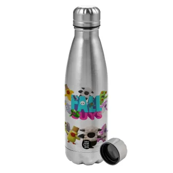 FALL GUYS, Metallic water bottle, stainless steel, 750ml
