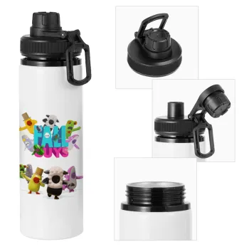 FALL GUYS, Metal water bottle with safety cap, aluminum 850ml
