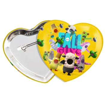 FALL GUYS, Κονκάρδα παραμάνα καρδιά (57x52mm)