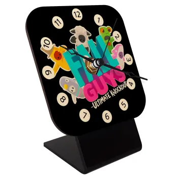 FALL GUYS, Επιτραπέζιο ρολόι σε φυσικό ξύλο (10cm)