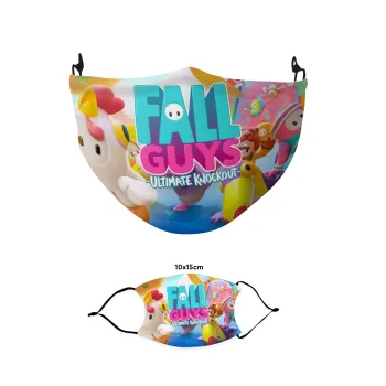 FALL GUYS, Μάσκα υφασμάτινη παιδική πολλαπλών στρώσεων με υποδοχή φίλτρου
