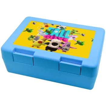 FALL GUYS, Παιδικό δοχείο κολατσιού ΓΑΛΑΖΙΟ 185x128x65mm (BPA free πλαστικό)