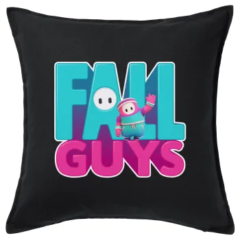 FALL GUYS, Sofa cushion black 50x50cm includes filling