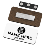 Name Tags/Badge Ξύλινο με μαγνήτη ασφαλείας (75x40mm)