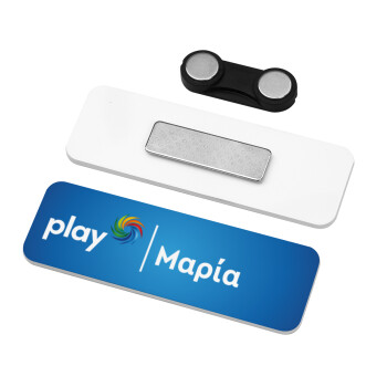 Play opap πρακτορείο, Name Tags/Badge Plexiglass με μαγνήτη ασφαλείας (75x25mm)