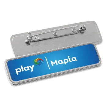 Play opap πρακτορείο, Name Tags/Badge Metal Pin/Safety  (7x2cm)
