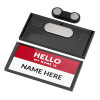 Name Tags/Badge Anthracite με μαγνήτη ασφαλείας (75x36mm)