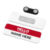 Name Tags/Badge Plexiglass  με μαγνήτη ασφαλείας (75x25mm)