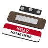 Name Tags/Badge Ξύλινο με μαγνήτη ασφαλείας (75x25mm)