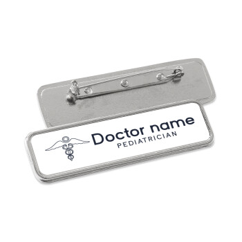 Doctor, Name Tags/Badge Metal Pin/Safety  (7x2cm)
