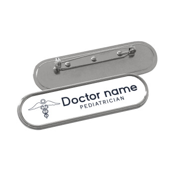 Doctor, Name Tags/Badge Metal Round Pin/Safety  (7x2cm)