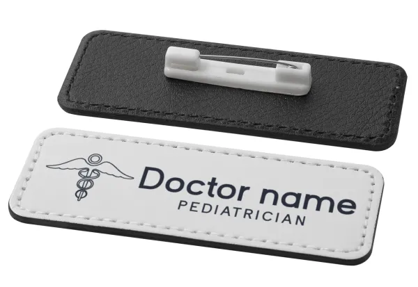 Doctor — Name Tags/Badge Leather καρφίτσα πέτου (82x31mm)