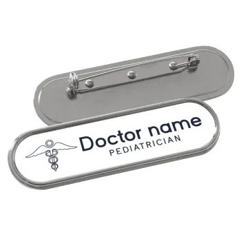 Doctor, Name Tags/Badge Metal Round Pin/Safety  (7x2cm)