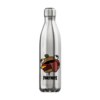 Fortnite Durr Burger, Μεταλλικό παγούρι θερμός Inox (Stainless steel), διπλού τοιχώματος, 750ml
