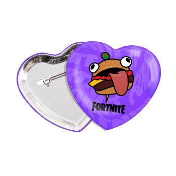 Fortnite Durr Burger, Κονκάρδα παραμάνα καρδιά (57x52mm)