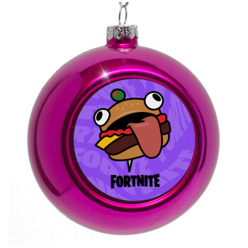 Fortnite Durr Burger, Purple Christmas tree ornament bauble 8cm