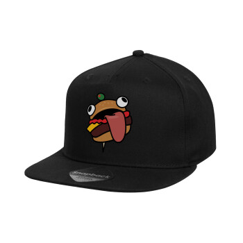 Fortnite Durr Burger, Καπέλο παιδικό Snapback, 100% Βαμβακερό, Μαύρο