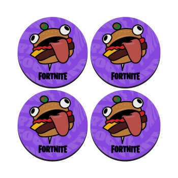 Fortnite Durr Burger, SET of 4 round wooden coasters (9cm)