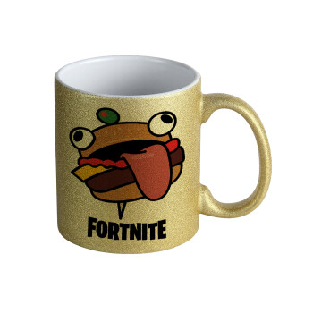 Fortnite Durr Burger, Κούπα Χρυσή Glitter που γυαλίζει, κεραμική, 330ml