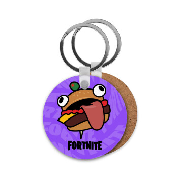 Fortnite Durr Burger, Μπρελόκ Ξύλινο στρογγυλό MDF Φ5cm