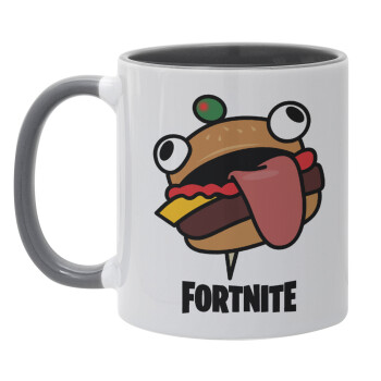 Fortnite Durr Burger, Κούπα χρωματιστή γκρι, κεραμική, 330ml