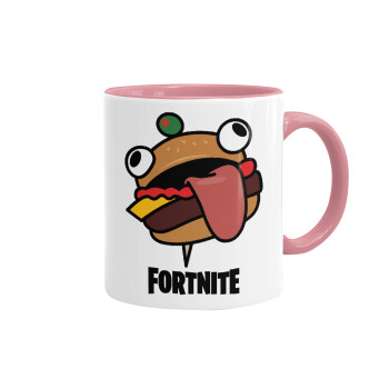 Fortnite Durr Burger, Mug colored pink, ceramic, 330ml