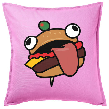 Fortnite Durr Burger, Sofa cushion Pink 50x50cm includes filling