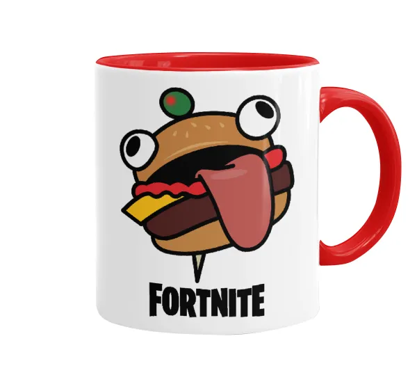 Fortnite Durr Burger — Κούπα χρωματιστή κόκκινη, κεραμική, 330ml