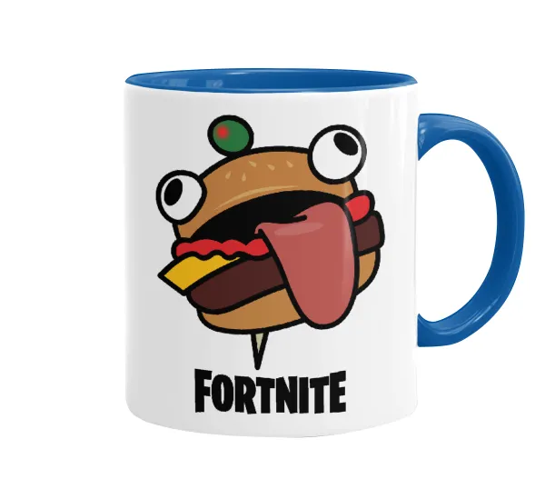 Fortnite Durr Burger — Mug colored blue, ceramic, 330ml