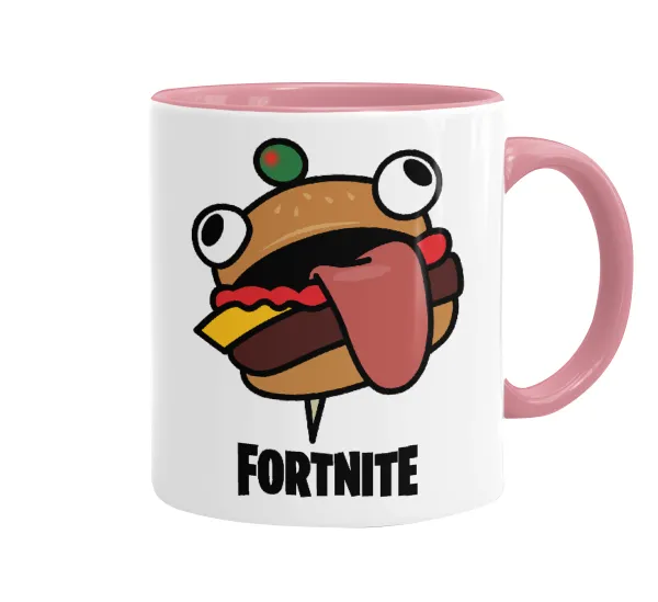 Fortnite Durr Burger — Mug colored pink, ceramic, 330ml