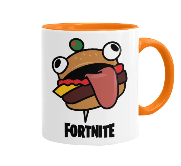 Fortnite Durr Burger — Mug colored orange, ceramic, 330ml