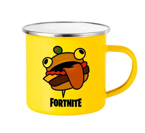 Fortnite Durr Burger — Κούπα Μεταλλική εμαγιέ Κίτρινη 360ml