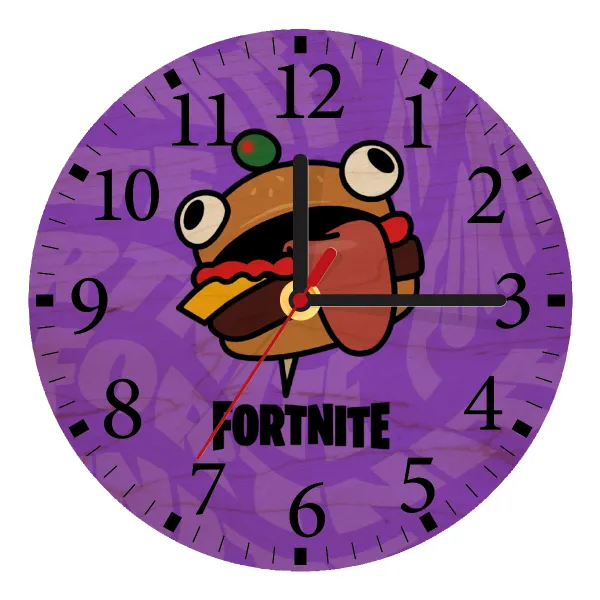 Fortnite Durr Burger — Wooden plywood wall clock (20cm)