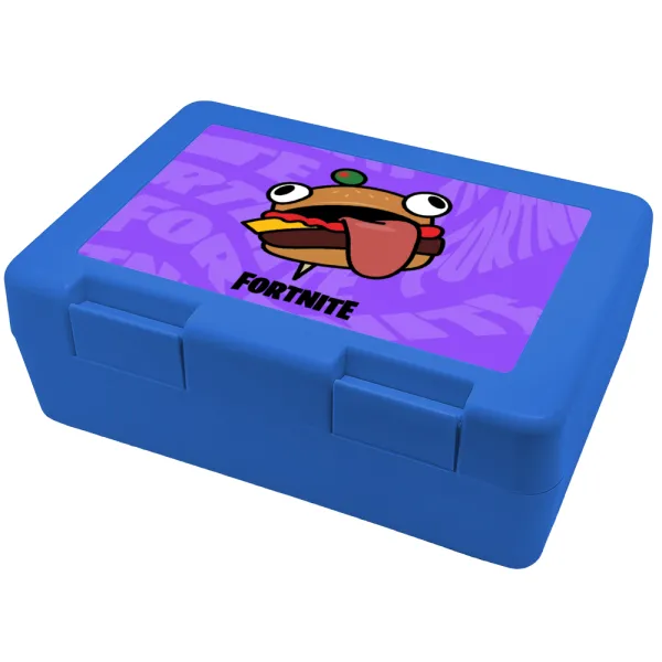 Fortnite Durr Burger — Παιδικό δοχείο κολατσιού ΜΠΛΕ 185x128x65mm (BPA free πλαστικό)