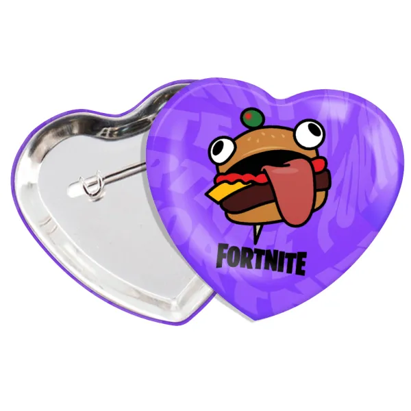 Fortnite Durr Burger — Heart pin badge (57x52mm)