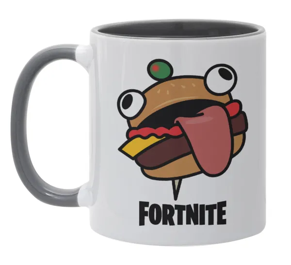 Fortnite Durr Burger — Κούπα χρωματιστή γκρι, κεραμική, 330ml