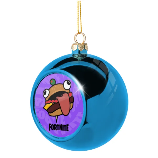 Fortnite Durr Burger — Blue Christmas tree ball ornament 8cm