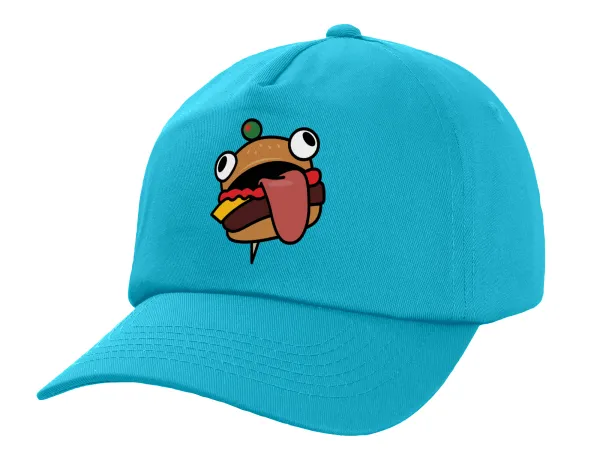 Fortnite Durr Burger — Children's Baseball Cap, 100% Cotton Twill, Blue (COTTON, CHILDREN, UNISEX, ONE SIZE)