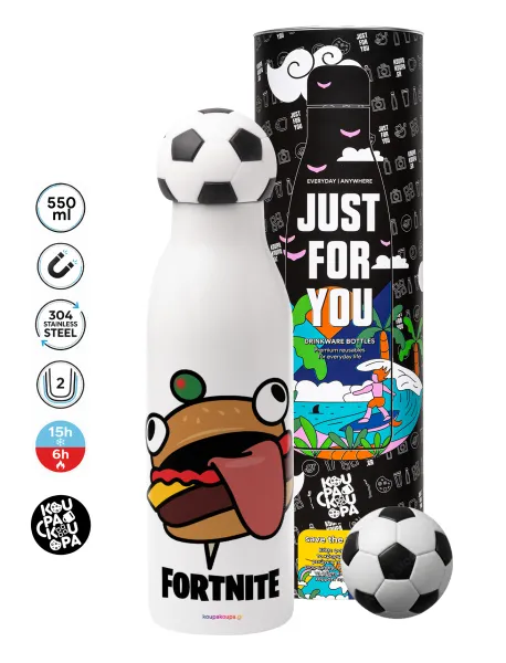 Fortnite Durr Burger — Soccer Metal mug thermos, double wall, 550ml