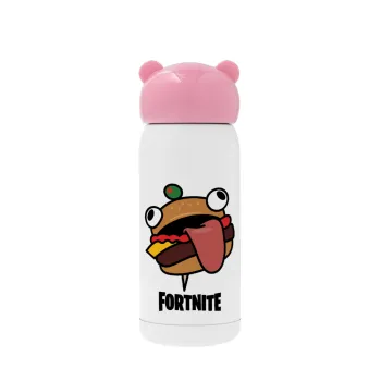 Fortnite Durr Burger, Ροζ ανοξείδωτο παγούρι θερμό (Stainless steel), 320ml