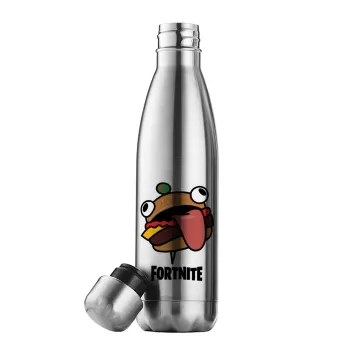 Fortnite Durr Burger, Μεταλλικό παγούρι θερμός Inox (Stainless steel), διπλού τοιχώματος, 500ml