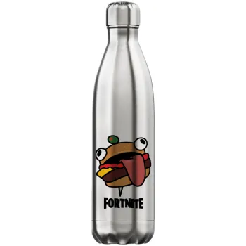 Fortnite Durr Burger, Μεταλλικό παγούρι θερμός Inox (Stainless steel), διπλού τοιχώματος, 750ml