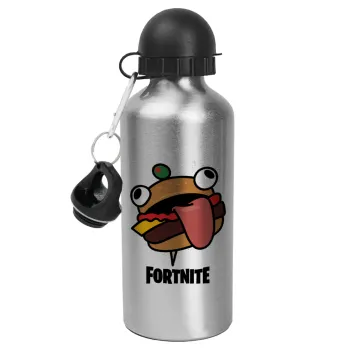 Fortnite Durr Burger, Metallic water jug, Silver, aluminum 500ml
