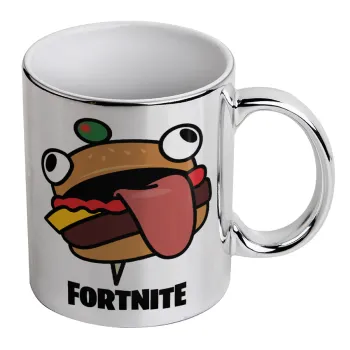 Fortnite Durr Burger, Κούπα κεραμική, ασημένια καθρέπτης, 330ml
