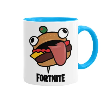 Fortnite Durr Burger, Mug colored light blue, ceramic, 330ml