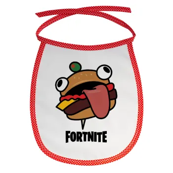 Fortnite Durr Burger, Σαλιάρα μωρού αλέκιαστη με κορδόνι Κόκκινη