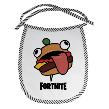 Fortnite Durr Burger, Σαλιάρα μωρού αλέκιαστη με κορδόνι Μαύρη