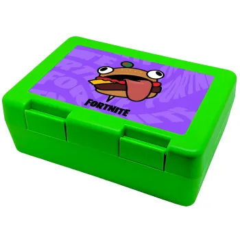 Fortnite Durr Burger, Παιδικό δοχείο κολατσιού ΠΡΑΣΙΝΟ 185x128x65mm (BPA free πλαστικό)
