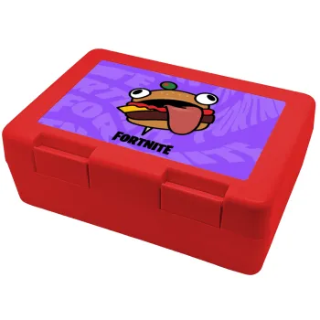 Fortnite Durr Burger, Children's cookie container RED 185x128x65mm (BPA free plastic)