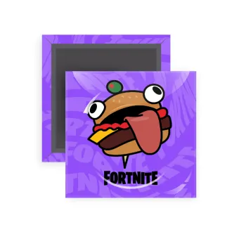 Fortnite Durr Burger, Μαγνητάκι ψυγείου τετράγωνο διάστασης 5x5cm